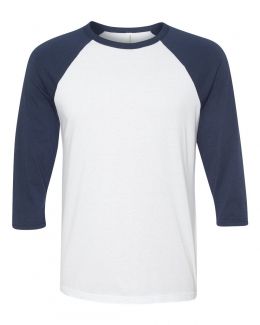 BELLA + CANVAS-Unisex Three-Quarter Sleeve Baseball Tee-3200